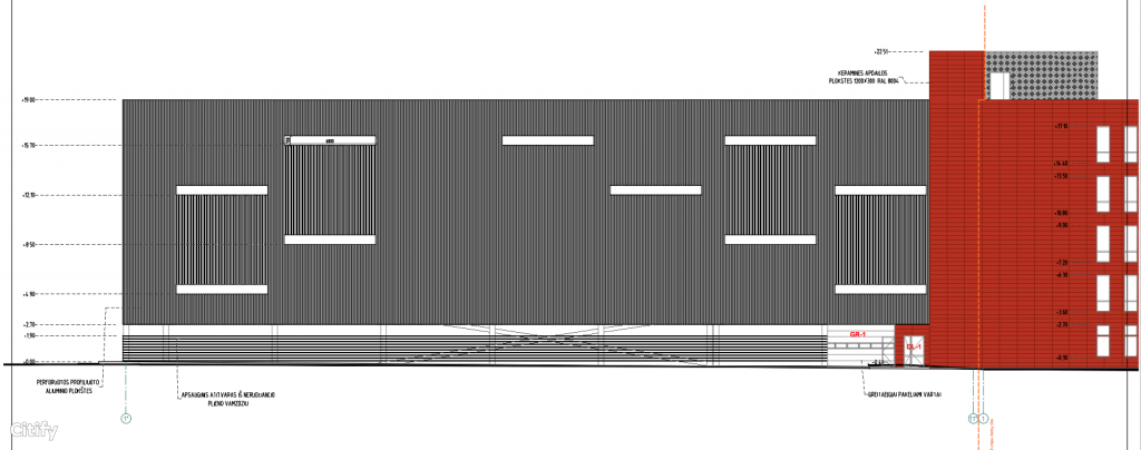 Klaipėdos apskrities vyriausiojo policijos komisariato antžeminė stovėjimo aikštelė (Kauno g. 6) - Parking facility - visualization