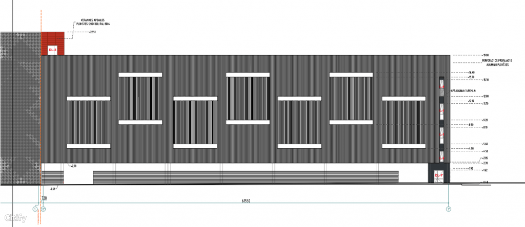 Klaipėdos apskrities vyriausiojo policijos komisariato antžeminė stovėjimo aikštelė (Kauno g. 6) - Parking facility - visualization