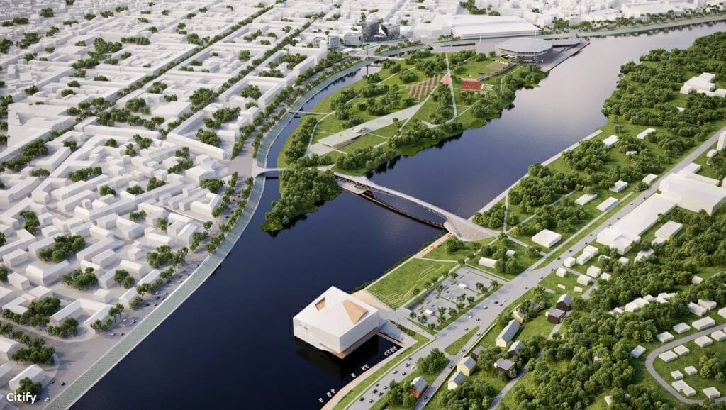 Nemuno salos parkas (Nemuno sala) - Park - visualization