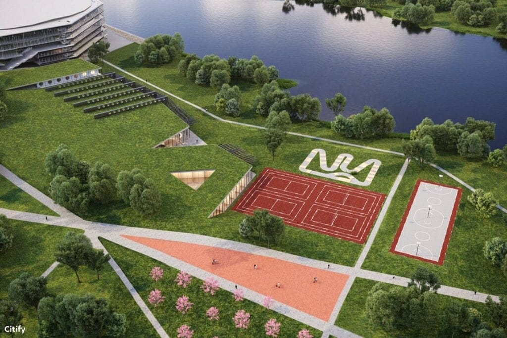 Nemuno salos parkas (Nemuno sala) - Park - visualization