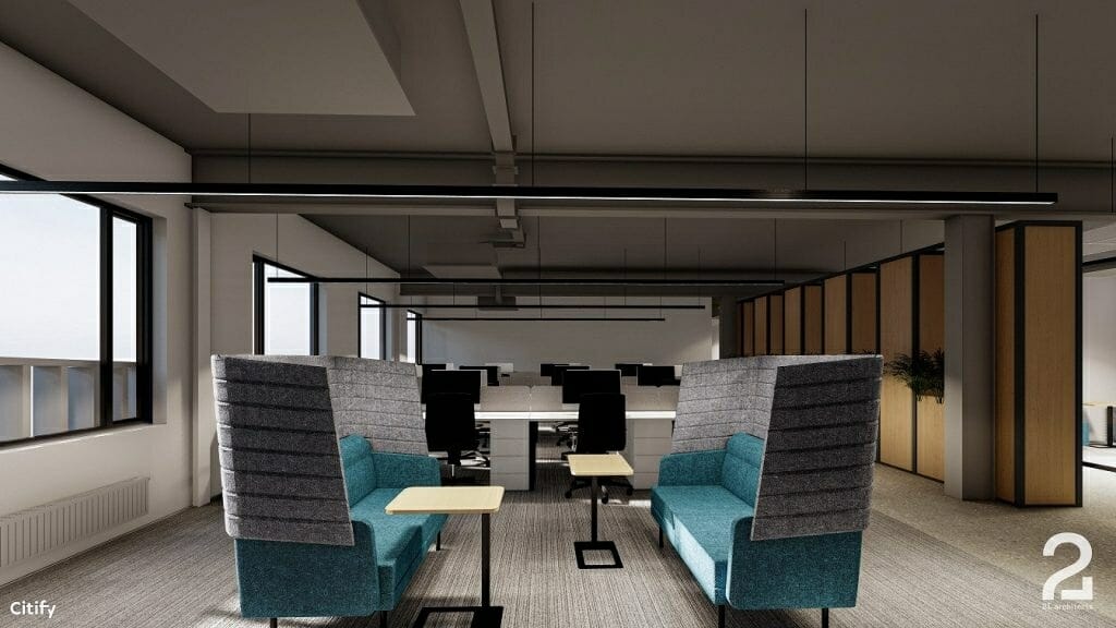 Pigu.lt būstinė (Laisvės pr. 75) - Office center, Shopping center, Warehouse / Distribution center - visualization