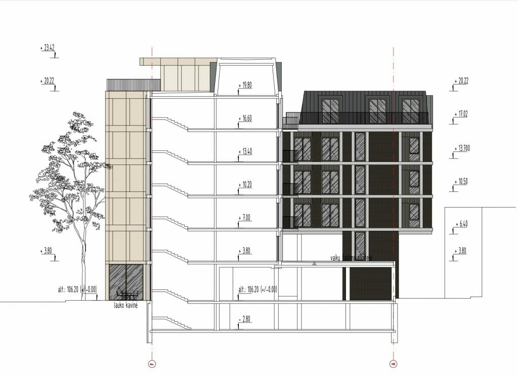 Saltoniškių g. 29 (Saltoniškių g. 29) - Multi apartment, Office center - visualization