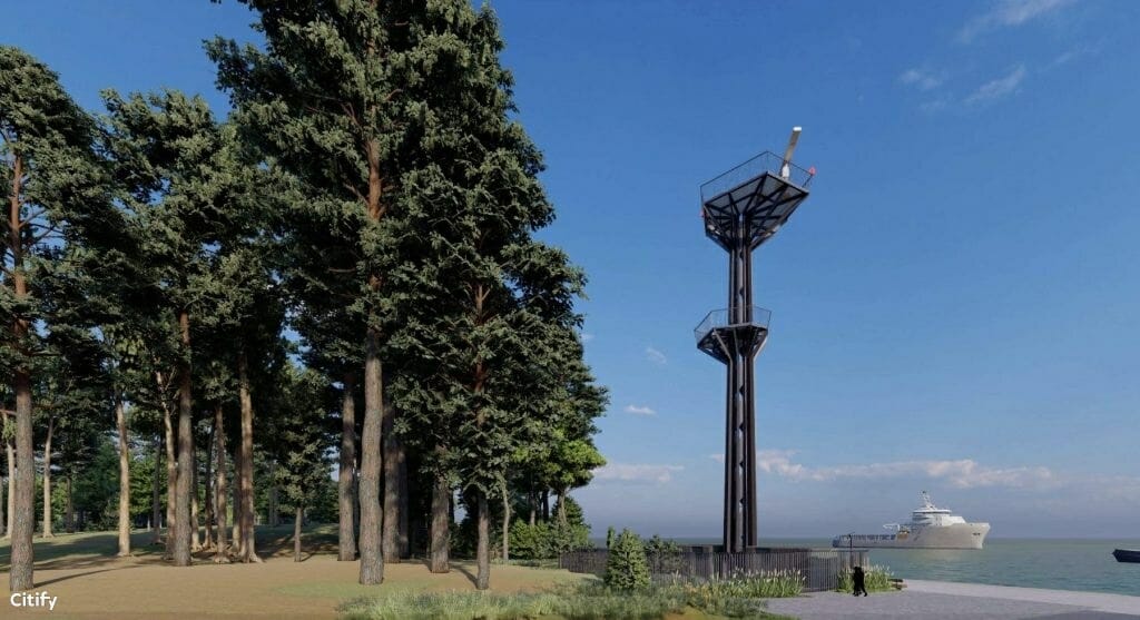 Laivų eismo tarnybos radiolokacinės kontrolės bokštas (Smiltynės g.) - Other transport - visualization