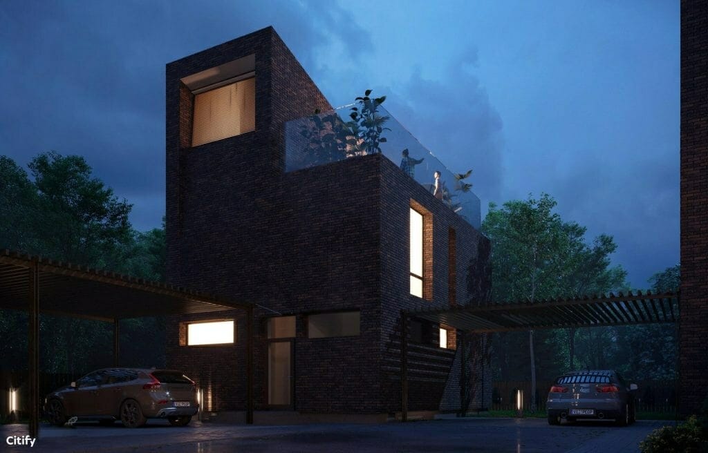Visorių 21 (Visorių g. 21) - Row housing - visualization