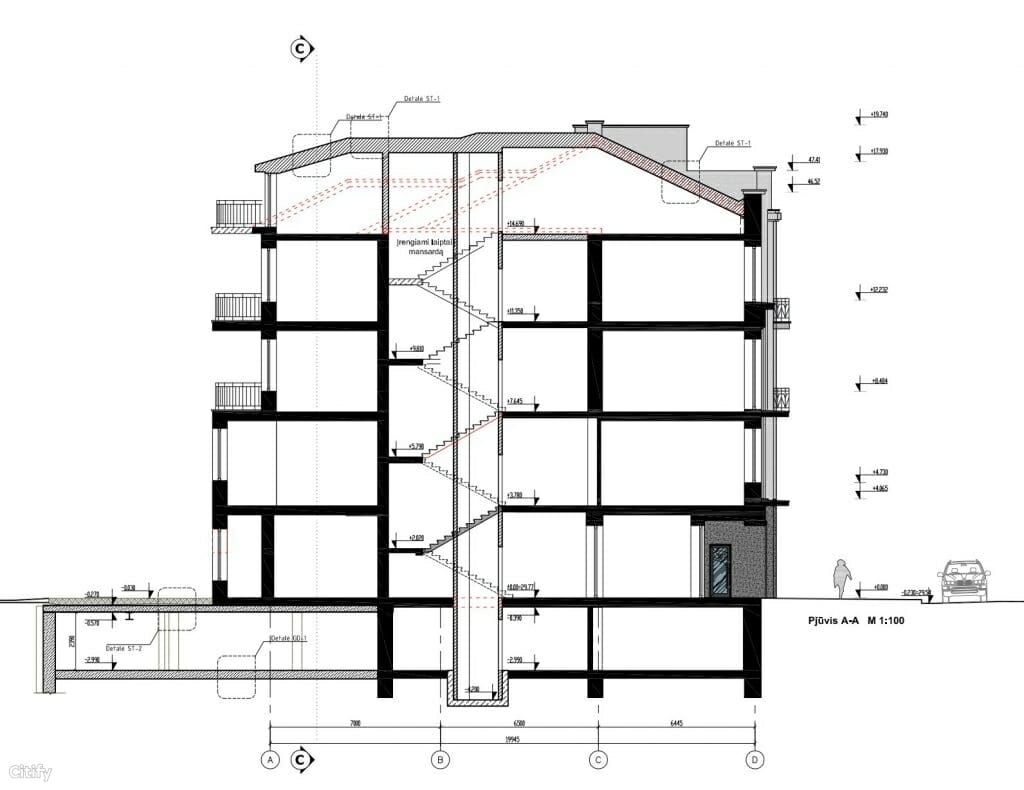 Reisono namas (Vytauto pr. 43) - Daudzdzīvokļu nams - vizualizācija