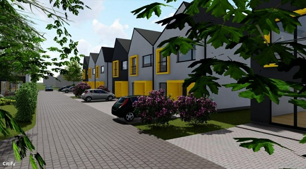 Ž. Pusjė g. kvartalas (Ž. Pusjė g. 2, 2A,2B, 2C, 2D, 4, 4A, 6, 6A, 8, 8A, 8B, 10, 10A, 12, 12A, 14, 14A, 14B, 16, 18, 18A, 18B Pikutiškių g. 35, 37, 39) - Row housing - visualization