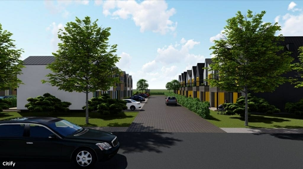 Ž. Pusjė g. kvartalas (Ž. Pusjė g. 2, 2A,2B, 2C, 2D, 4, 4A, 6, 6A, 8, 8A, 8B, 10, 10A, 12, 12A, 14, 14A, 14B, 16, 18, 18A, 18B Pikutiškių g. 35, 37, 39) - Row housing - visualization