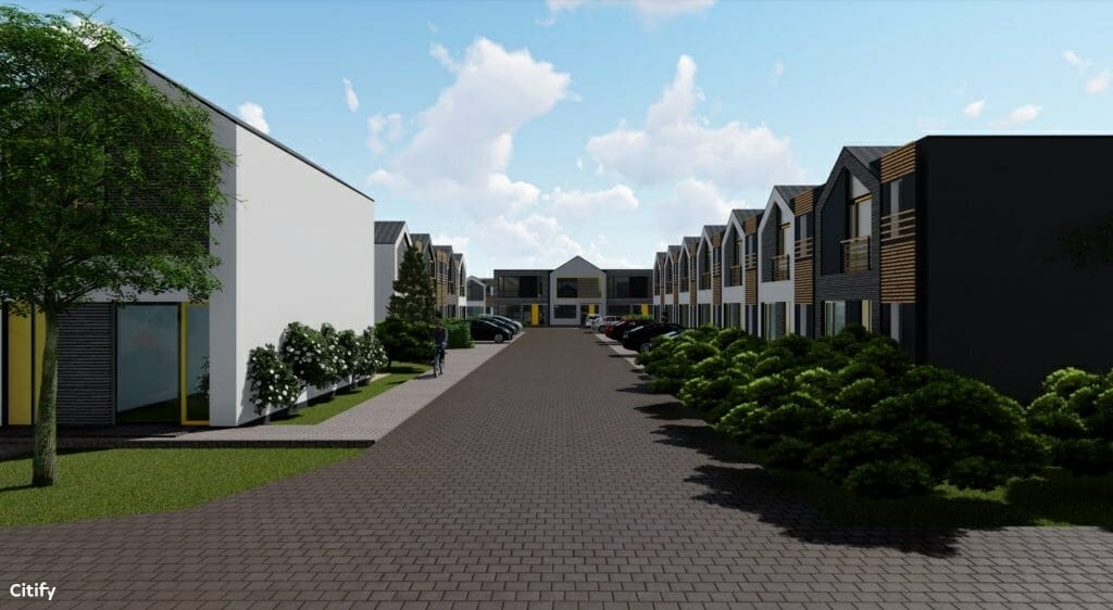 Ž. Pusjė g. kvartalas (Ž. Pusjė g. 2, 2A,2B, 2C, 2D, 4, 4A, 6, 6A, 8, 8A, 8B, 10, 10A, 12, 12A, 14, 14A, 14B, 16, 18, 18A, 18B Pikutiškių g. 35, 37, 39) - Row housing - visualization