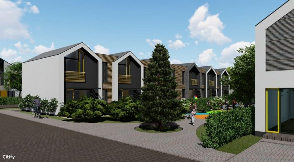 Ž. Pusjė g. kvartalas (Ž. Pusjė g. 2, 2A,2B, 2C, 2D, 4, 4A, 6, 6A, 8, 8A, 8B, 10, 10A, 12, 12A, 14, 14A, 14B, 16, 18, 18A, 18B Pikutiškių g. 35, 37, 39) - Row housing - visualization