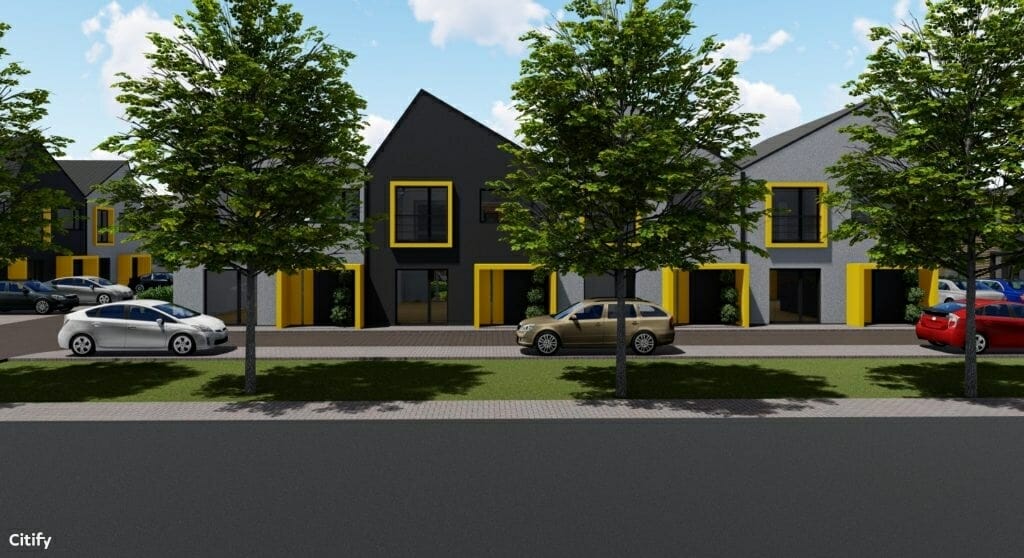 Ž. Pusjė g. kvartalas (Ž. Pusjė g. 2, 2A,2B, 2C, 2D, 4, 4A, 6, 6A, 8, 8A, 8B, 10, 10A, 12, 12A, 14, 14A, 14B, 16, 18, 18A, 18B Pikutiškių g. 35, 37, 39) - Row housing - visualization