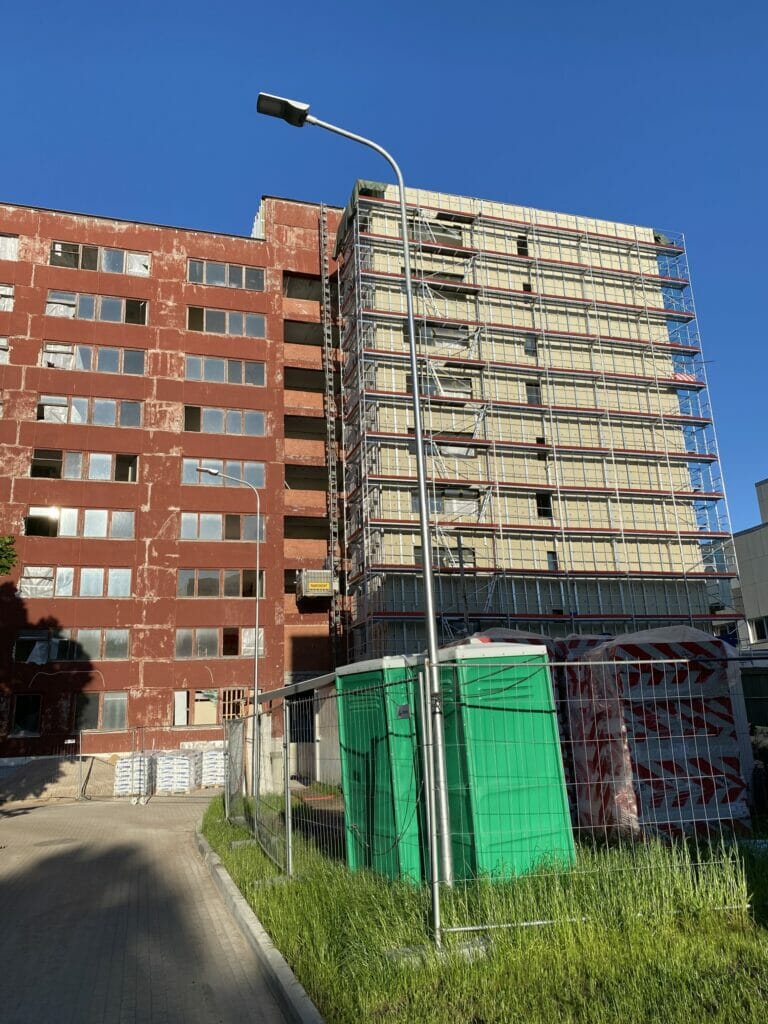 Rīgas Tūrisma un radošās industrijas tehnikuma dienesta viesnīca (Augusta Deglava iela 41B) - Co-living - construction photos