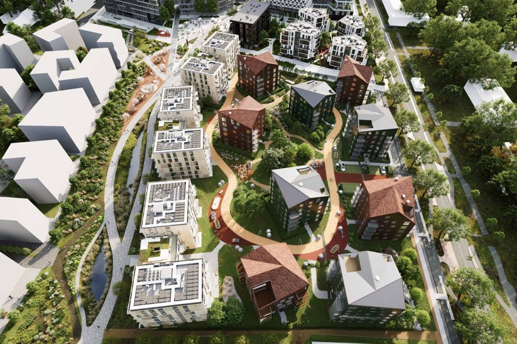 Hipodroomi kvartal (Merimetsa tee 10/1, 10/2, 10/3, 12/1, 12/2) (Merimetsa tee 10/1, 10/2, 10/3, 12/1, 12/2) - Multi apartment, Other commercial - visualization