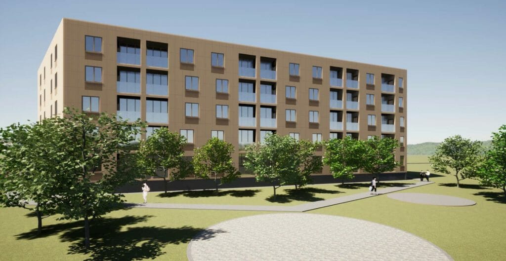 Akmenų g. 1B socialinis daugiabutis (Akmenų g. 1B) - Multi apartment - visualization