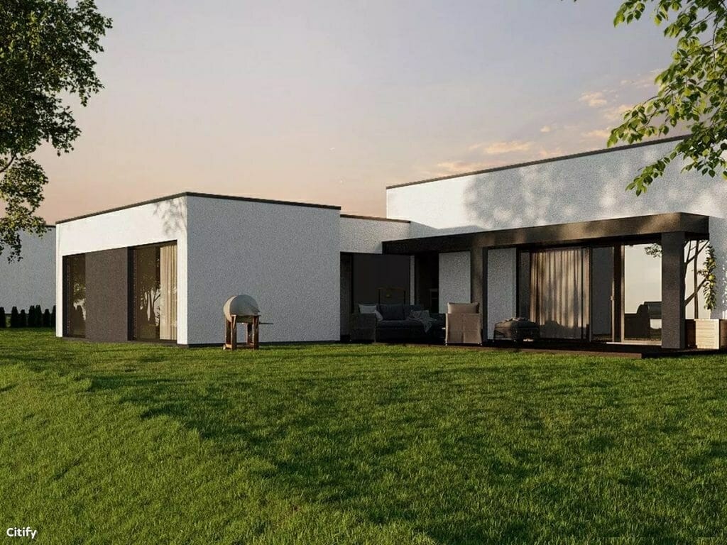 Draustinio namai (Lietaviškių g. 82, 82A, 82B, 82C, 82D, 82E, 84B, 84C, 86, 86B, 86C, 86E) - Private house community, Row housing - visualization