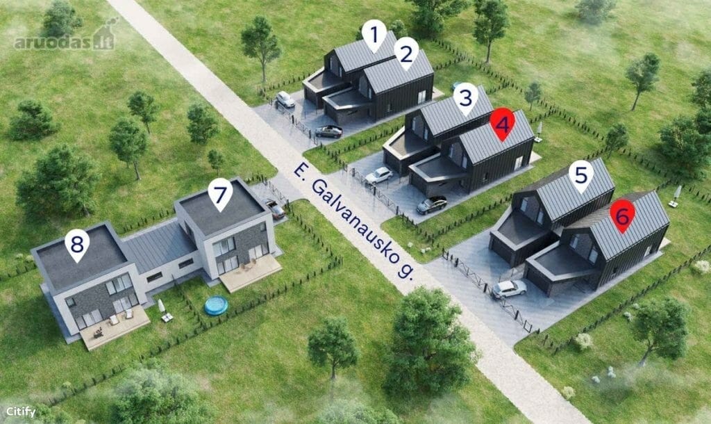 Ernesto Galvanausko g. 8, 9, 11, 13 (Ernesto Galvanausko g. 8, 9, 11, 13) - Row housing - visualization