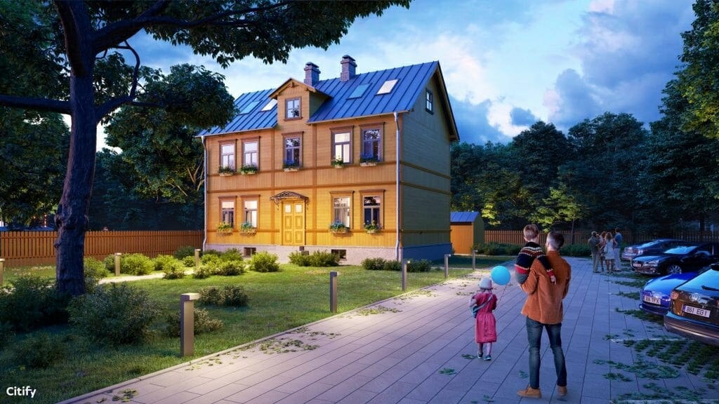 Lenderi maja (Männiku tee 7 ) - Daudzdzīvokļu nams - vizualizācija