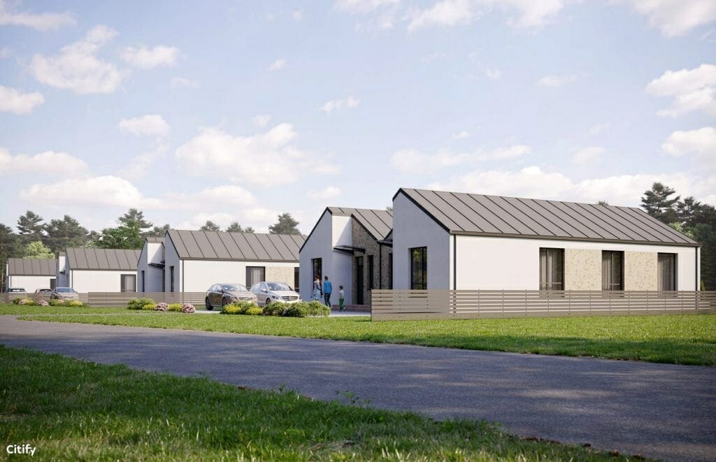 Papiškių g. namai (Papiškių g. 37, 39, 41, 43) - Row housing - visualization