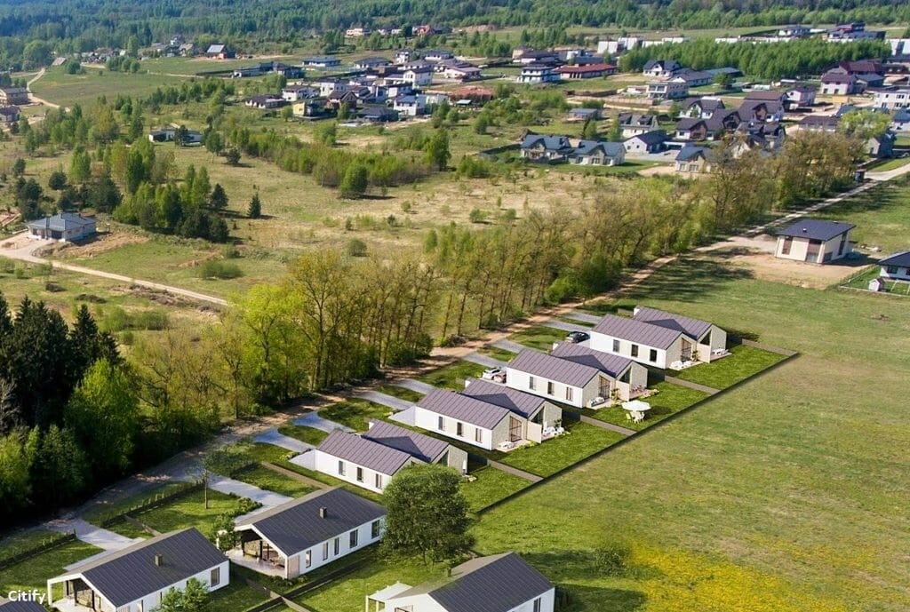 Papiškių g. namai (Papiškių g. 37, 39, 41, 43) - Row housing - visualization