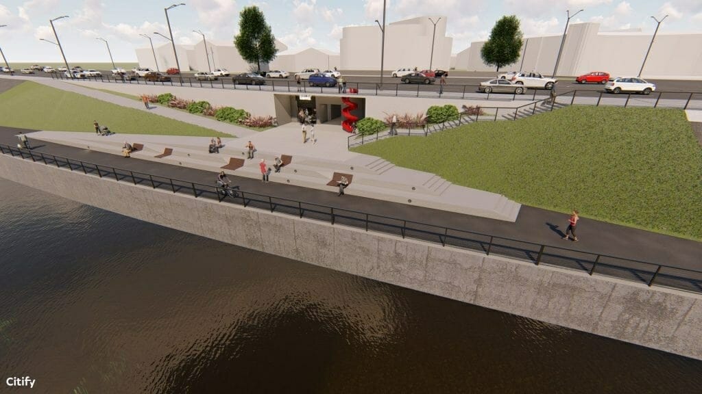 Pėsčiųjų tunelio po Karaliaus Mindaugo pr. rekonstrukcija (Karaliaus Mindaugo pr.) - Pedestrian path - visualization