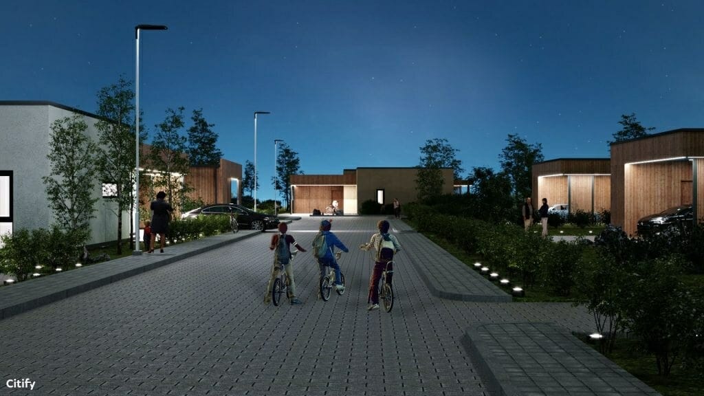 Šventapilis (Šventapilės g. 2, 4, 6, 8, 10, 12, 14, 16, 18, 20, 22, 24, 26, 28, 30, 32, 34, 36, 38, 40, 42, 44, 46, 48) - Private house community - visualization