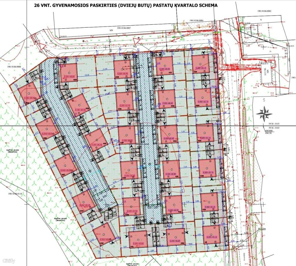 Šaldytuvų g. kvartalas (Šaldytuvų g. 43, 43A, 43B, 43C, 43D, 43E, 43F, 43G, 43H, 43I, 43J, 43K, 43L, 43M, 43N, 43P, 43R, 43S, 45A, 45B, 45C, 45D, 45E, 45F, 45G, 45H) - Row housing - visualization