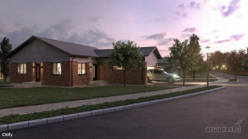 Saulės kalvos (Akacijų g. 1, 2, 3, 4, 5, 6, 7, 8, 9, 10, 11, 12, 13, 14, 15, 16, 17, 18, 19, 20, 21, Jazminų g. 1, 3, 5, 7, 9, 11, 13, 15, 17) - Private house community - visualization