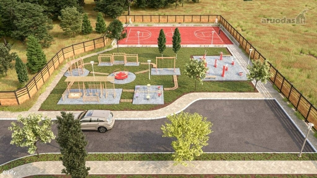 Saulės kalvos (Akacijų g. 1, 2, 3, 4, 5, 6, 7, 8, 9, 10, 11, 12, 13, 14, 15, 16, 17, 18, 19, 20, 21, Jazminų g. 1, 3, 5, 7, 9, 11, 13, 15, 17) - Private house community - visualization