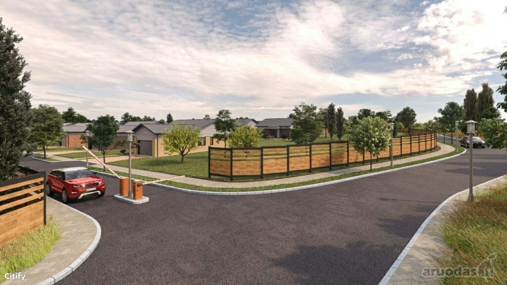 Saulės kalvos (Akacijų g. 1, 2, 3, 4, 5, 6, 7, 8, 9, 10, 11, 12, 13, 14, 15, 16, 17, 18, 19, 20, 21, Jazminų g. 1, 3, 5, 7, 9, 11, 13, 15, 17) - Private house community - visualization