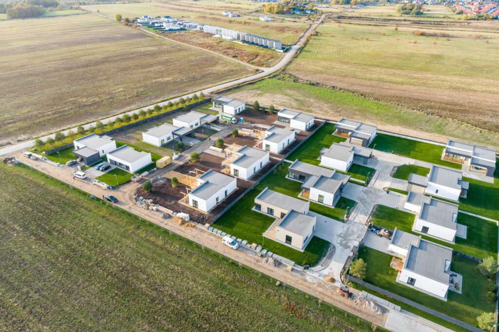 Šventapilis (Šventapilės g. 2, 4, 6, 8, 10, 12, 14, 16, 18, 20, 22, 24, 26, 28, 30, 32, 34, 36, 38, 40, 42, 44, 46, 48) - Private house community - construction photos