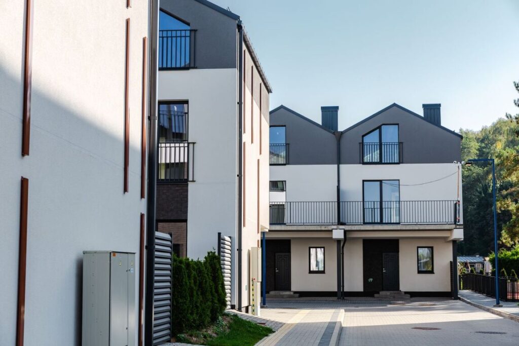 Riverland 1 etapas (Lazdynėlių g. 51, 53, 55, 57, 59, 61, 63) - Row housing - construction photos