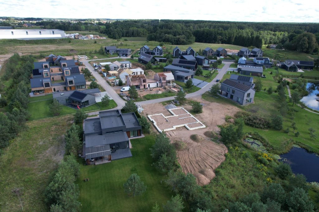 Versmių parkas (Versmių g. 2, 4, 6, 7, 8, 9, 10, 11, 12, 13, 15, 16, 17, 19 - 47) - Land plots, Private house community - construction photos