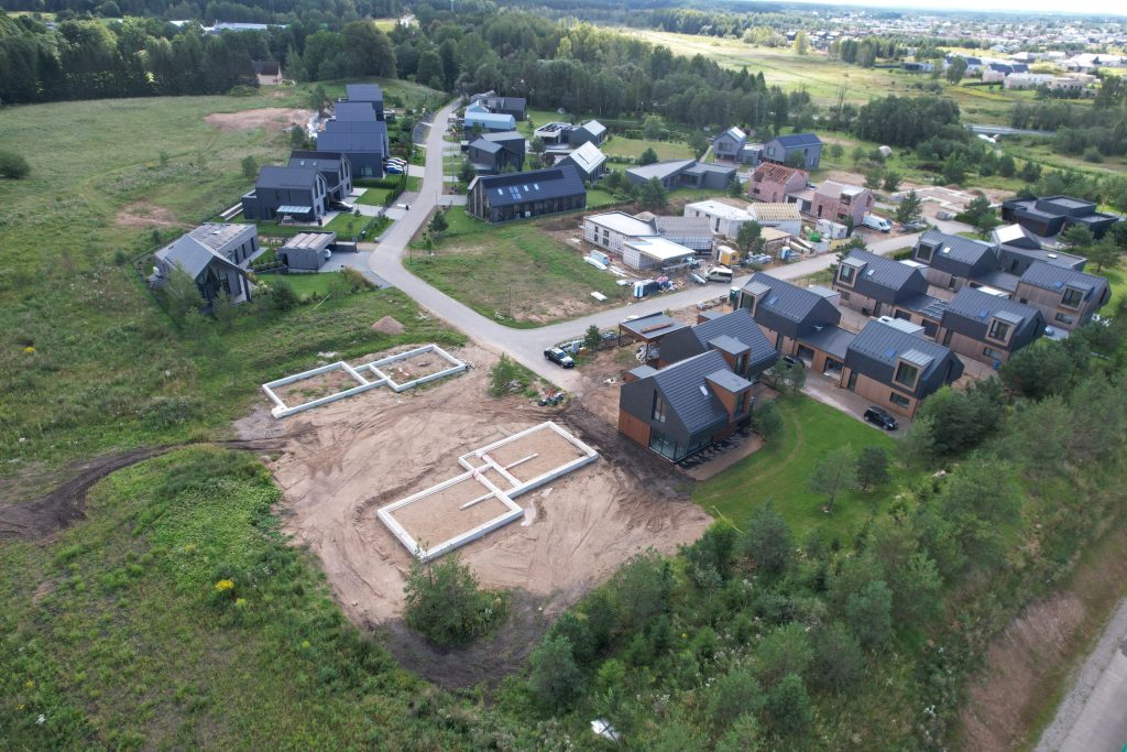 Versmių parkas (Versmių g. 2, 4, 6, 7, 8, 9, 10, 11, 12, 13, 15, 16, 17, 19 - 47) - Land plots, Private house community - construction photos