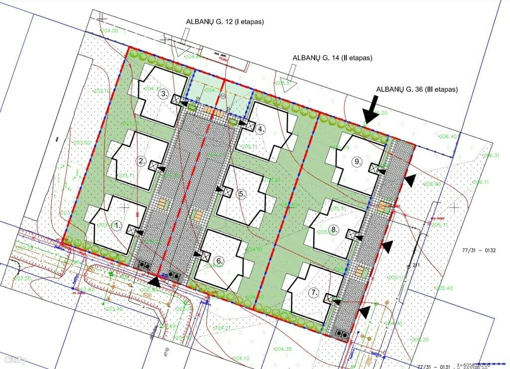 Kalnėnų TRIO 3 etapas (Albanų g. 36) - Row housing - visualization