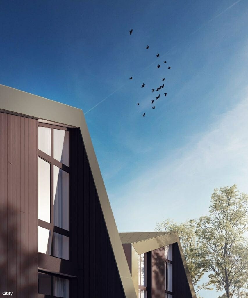 Kalno 77 (Kalno g. 73, 75, 77, 79, 83, 85, 87, Sokiškių g. 2, 4) - Privātmāju kopienas, Rindu mājas - vizualizācija