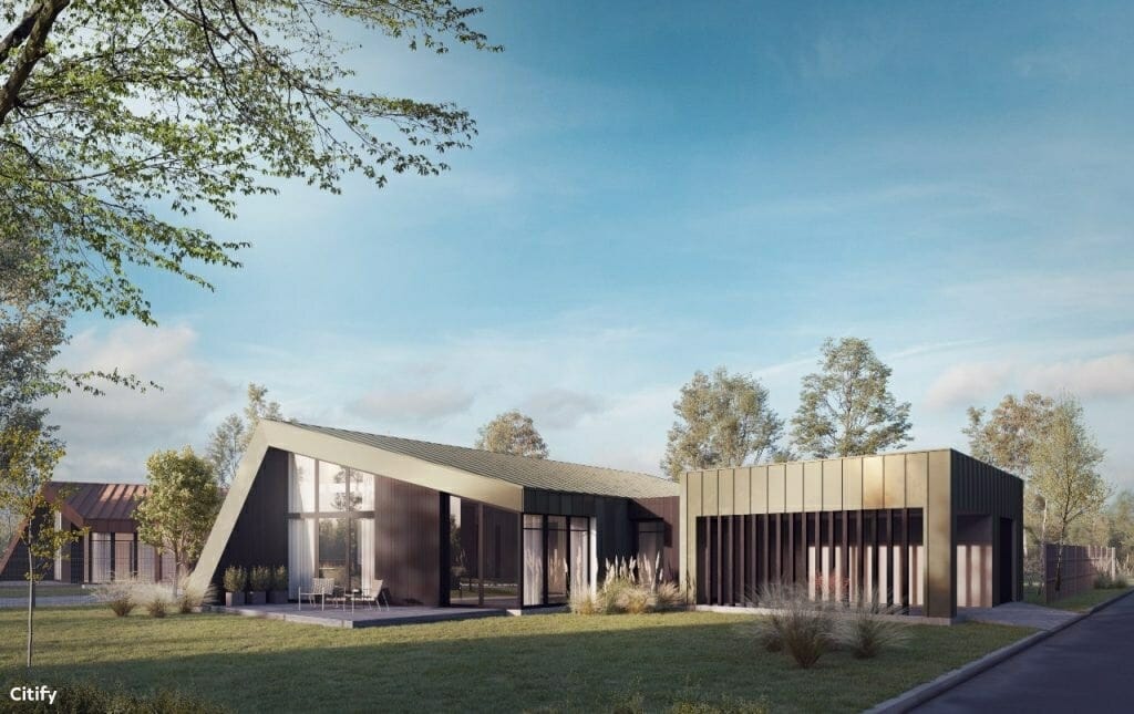 Kalno 77 (Kalno g. 73, 75, 77, 79, 83, 85, 87, Sokiškių g. 2, 4) - Privātmāju kopienas, Rindu mājas - vizualizācija