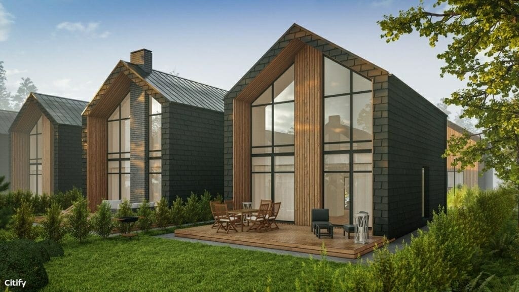 Pušų panorama 1 etapas (Kazio Bizausko g. 53, 55, Stasio Šilingo g. 92, 94, 96, 98, 100, 102) - Row housing - visualization