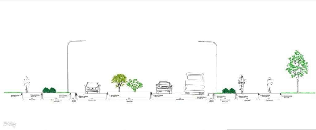 Sūduvių g. atkarpa (Sūduvių g.) - Jalgrattatee, Tänav - visuaalne