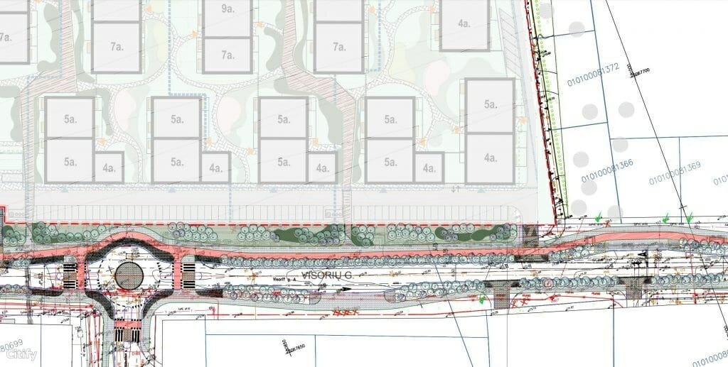 Visorių g. iki Prano Vaičaičio g. rekonstrukcija (Visorių g.) - Street - visualization