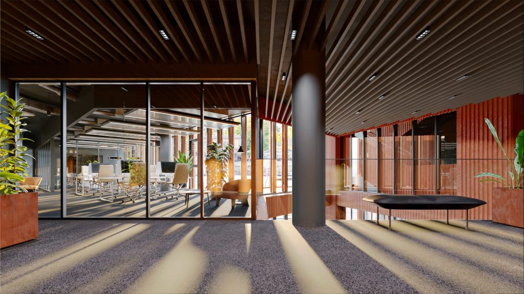 Memelio miestas | Hanza verslo centras (Naujoji Uosto g. 3) - Biroju centrs - vizualizācija