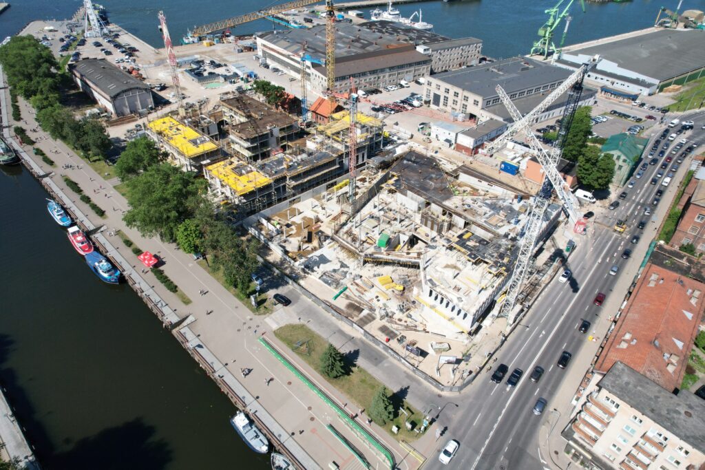 Memelio miestas | Hanza verslo centras (Naujoji Uosto g. 3) - Office center - construction photos