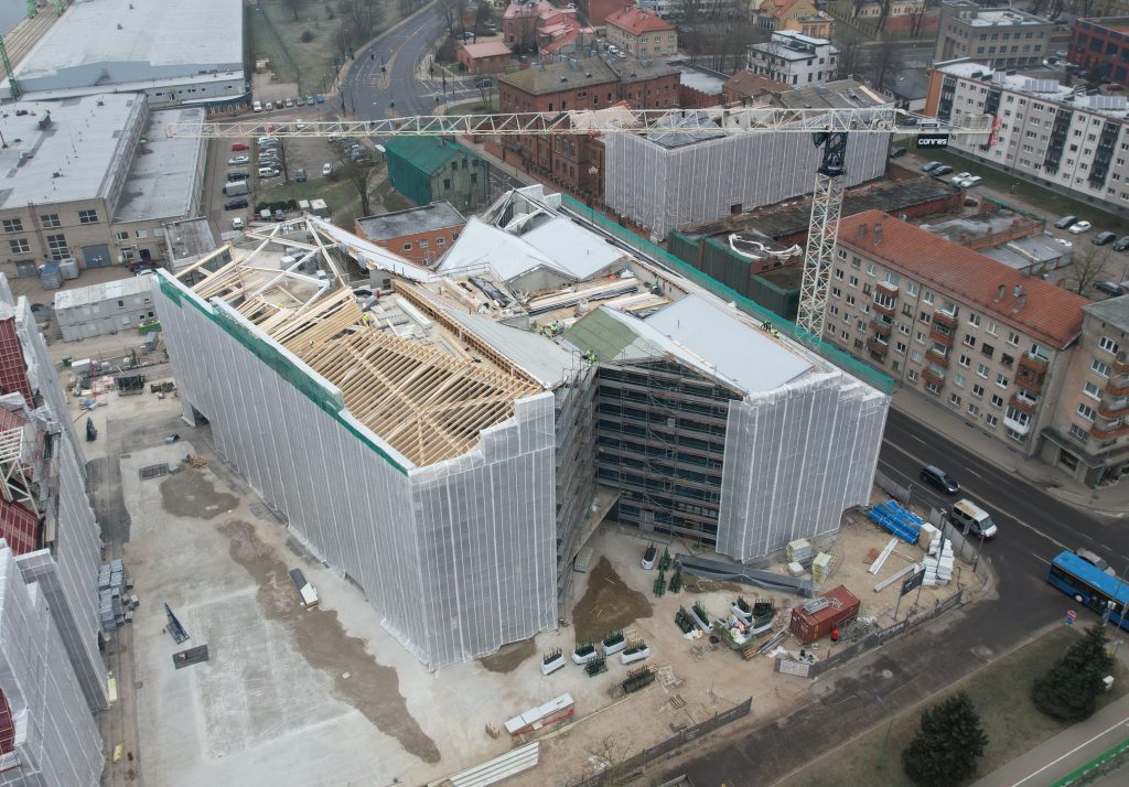 Memelio miestas | Hanza verslo centras (Naujoji Uosto g. 3) - Office center - construction photos