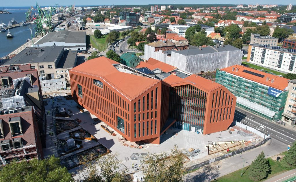 Memelio miestas | Hanza verslo centras (Naujoji Uosto g. 3) - Office center - construction photos