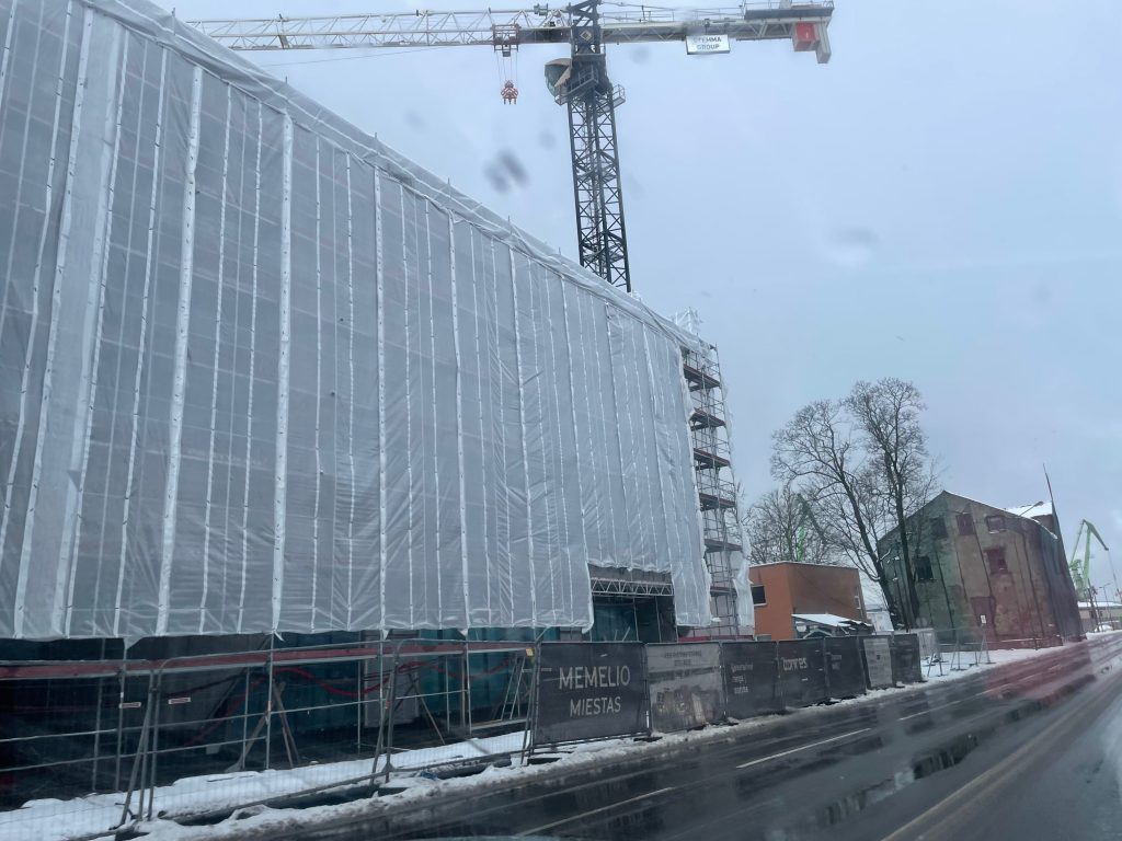 Memelio miestas | Hanza verslo centras (Naujoji Uosto g. 3) - Office center - construction photos