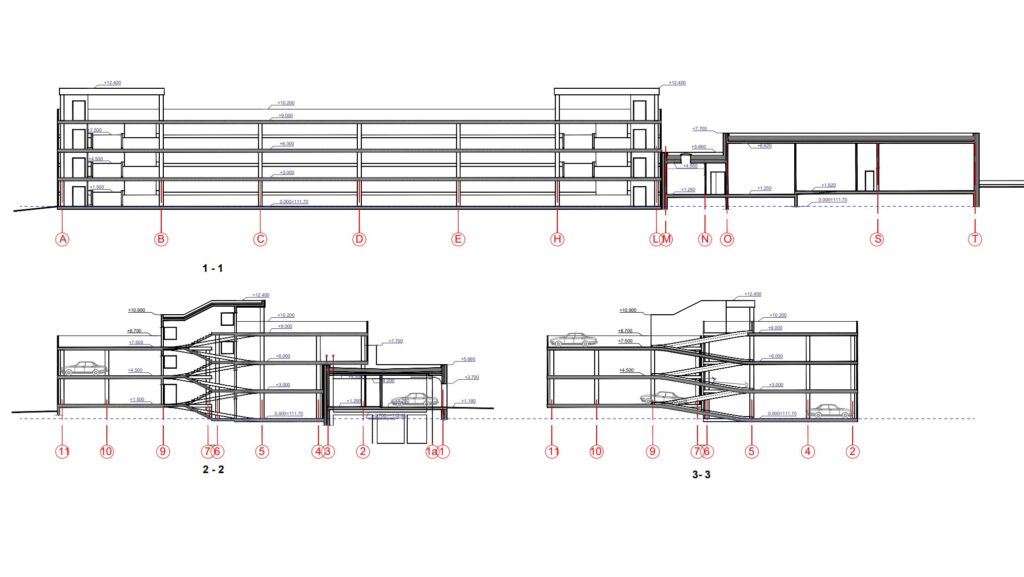 Vilniaus miesto klinikinės ligoninės parkingas ir sandėliavimo pastatai (Antakalnio g. 57) - Parking facility, Warehouse / Distribution center - visualization