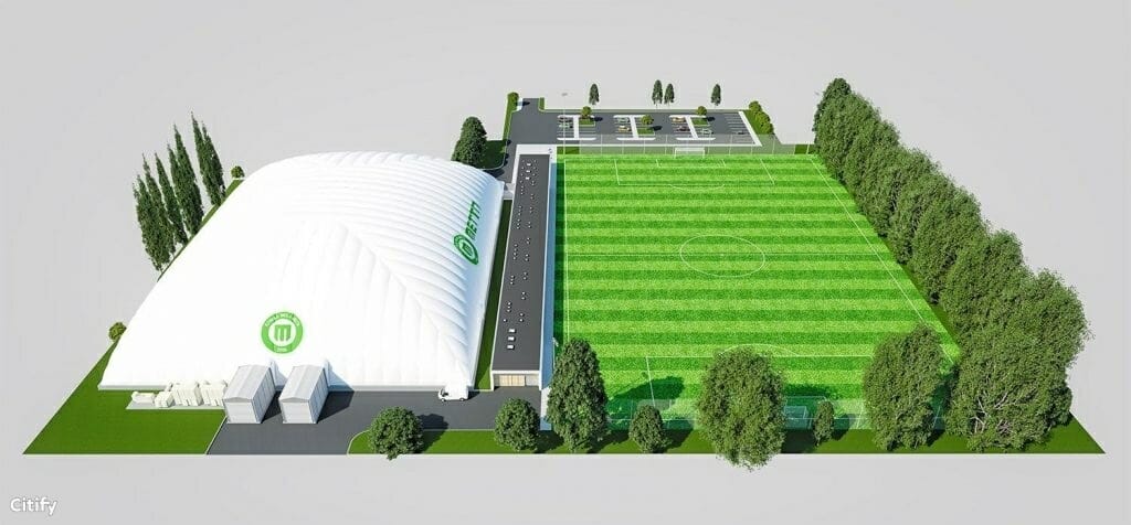 Futbola kluba FS Metta kluba treniņu centrs (Sāremas iela 1D) - Spordiväljak - visuaalne