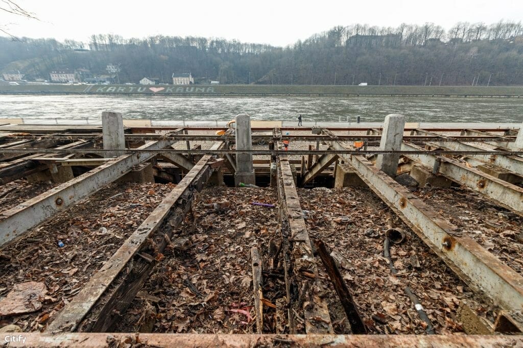 Daugirdo amfiteatras (Prieplaukos krant. 2) - Ūdenstilpnes krasts - būvdarbu attēli