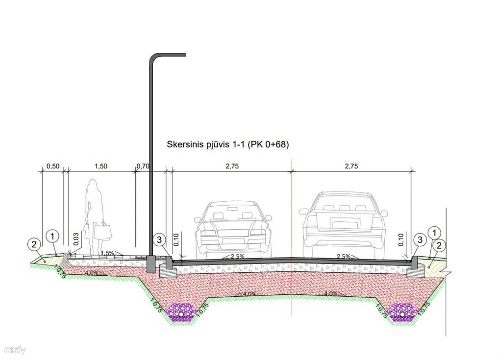 Utenos g. atkarpa (Utenos g.) - Street - visualization
