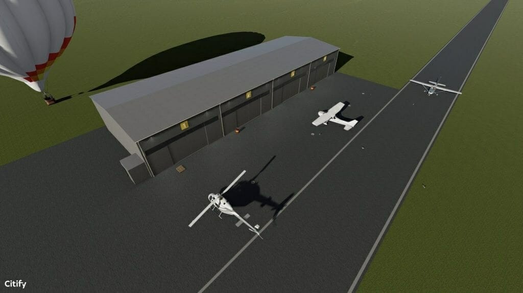 Orlaivių angaras S. Dariaus ir S. Girėno aerodrome (Veiverių g. 132) - Service terminal - visualization