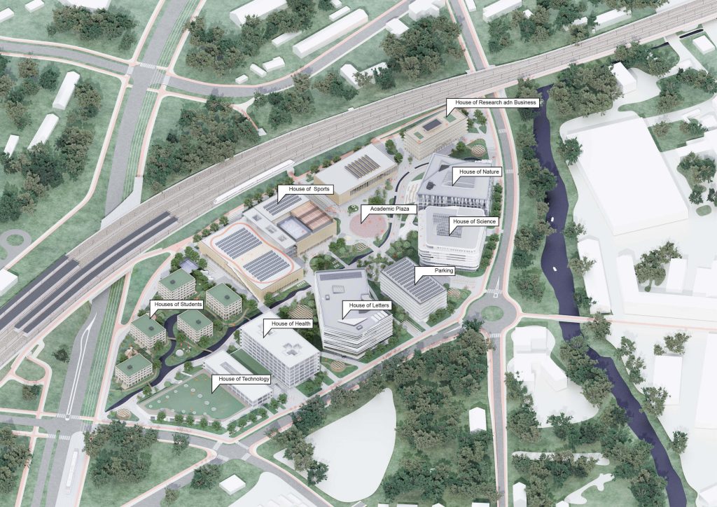 Latvijas Universitātes Akadēmiskais centrs - 5.kārta - Studentu un viesu māja (Jelgavas iela 1) - Üürimaja, Kõrgkool - visuaalne