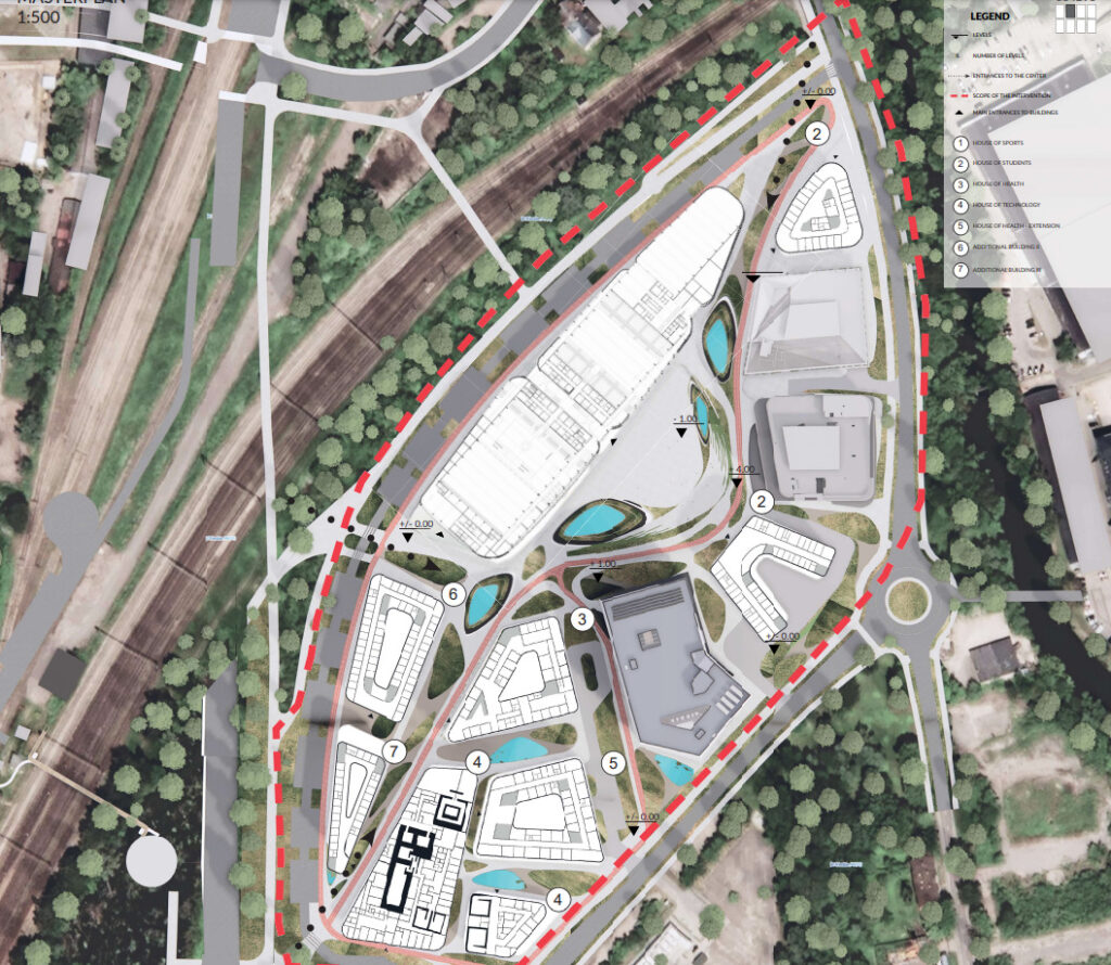 Latvijas Universitātes Akadēmiskais centrs (Jelgavas iela 1, Vienības gatve 3, 5, 7, 7a) - Aukštesniojo ar aukštojo mokslo įstaiga - vizualizacija